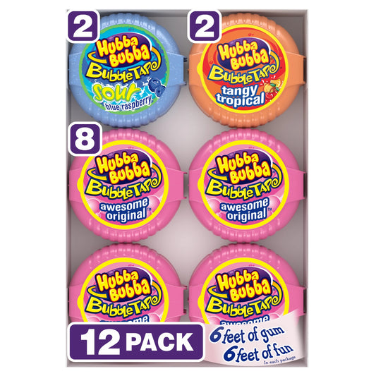 Hubba Bubba Bubble Tape Mix 2Oz, (12 Count)