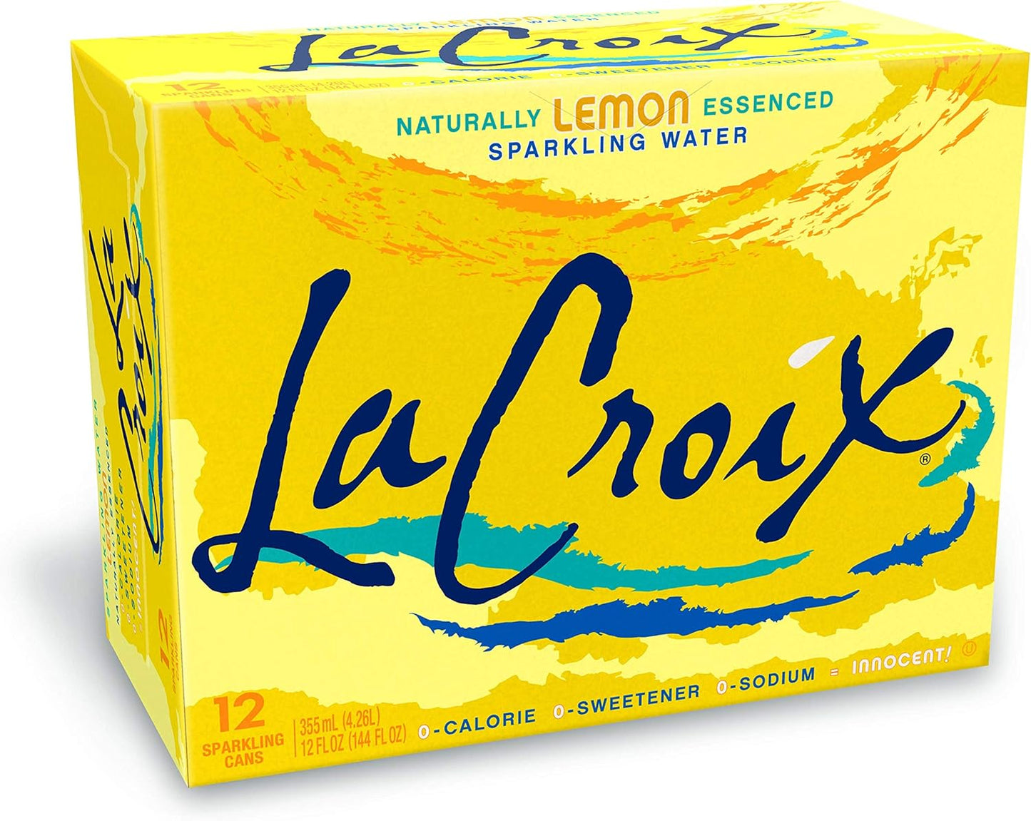 LaCroix Core Sparkling Water with Natural Lemon Flavor, 12 Oz, Case of 12 Cans