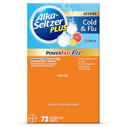 Alka Seltzer Plus Cold & Flu (72 Count) Medicine