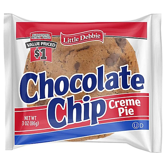 Little Debbie Chocolate Chip Crème Pies 3Oz, (12 Count)