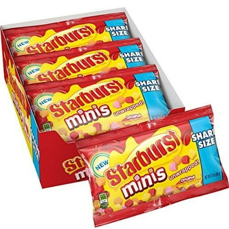 Starburst Original Minis Fruit Chews Candy, 15 Share Size Bags, 3.5 ounce each