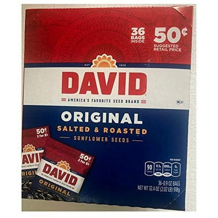 David Seed SunFlower Seeds Original 36 Count Pack of 1