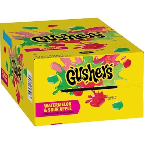 Gushers Watermelon and Sour Apple Fruit Flavored Snacks, 34 OZ