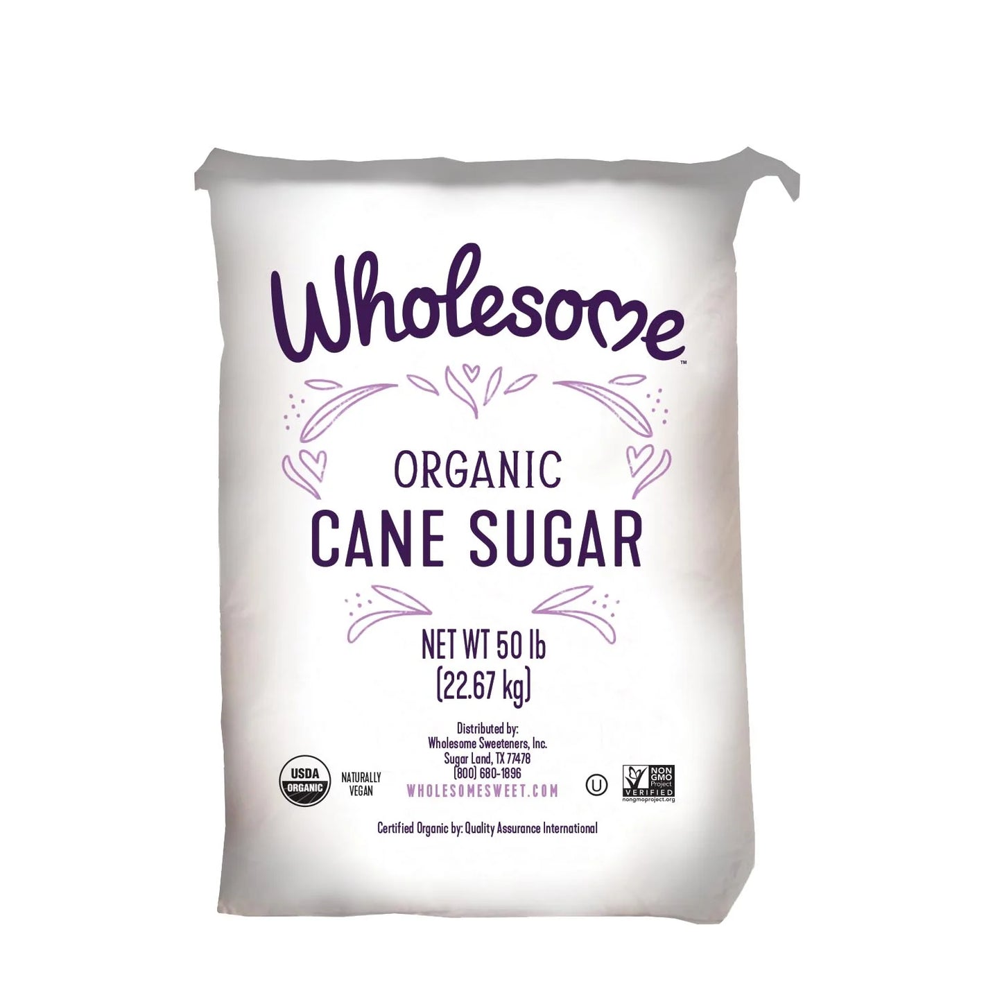 Wholesome Organic Cane Sugar 50LB