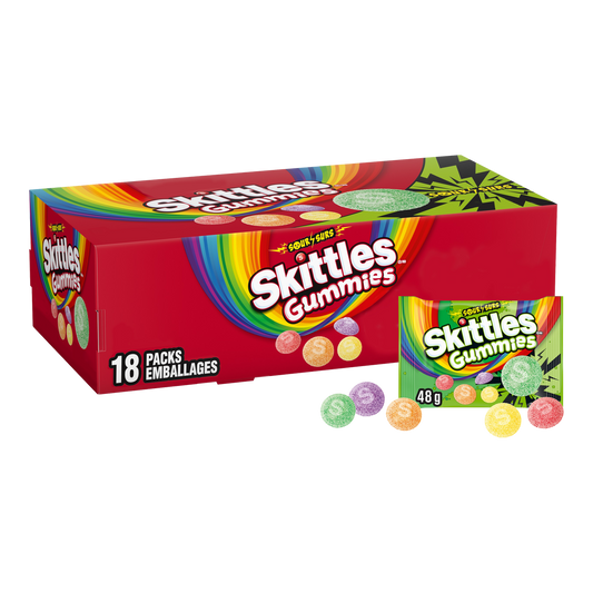 Skittles Gummies Sour Surs 48g, (18 Count)