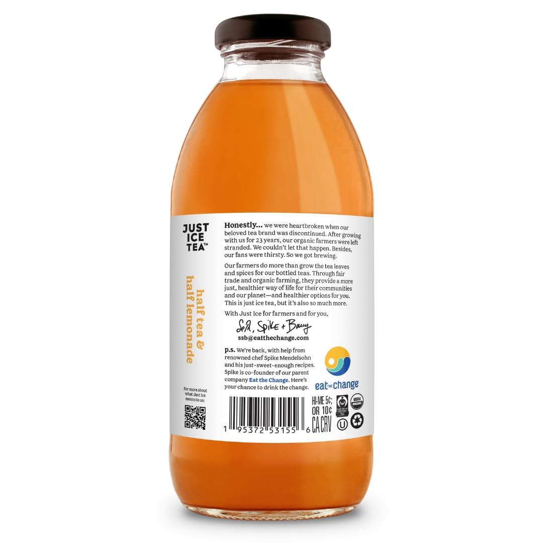 Just Ice Tea Half Tea & Half Lemonade 16 Fl Oz