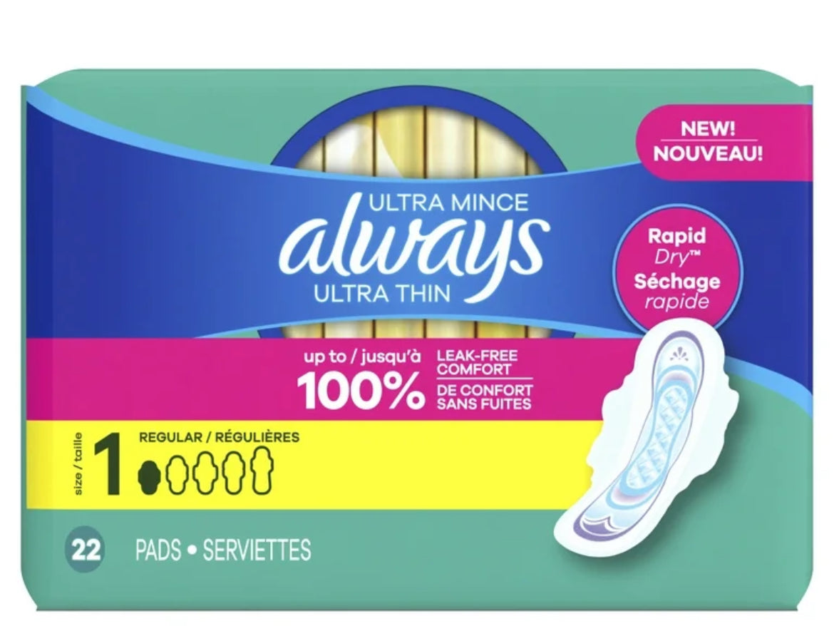 Always Ultra Thin Size 1/22 Pads