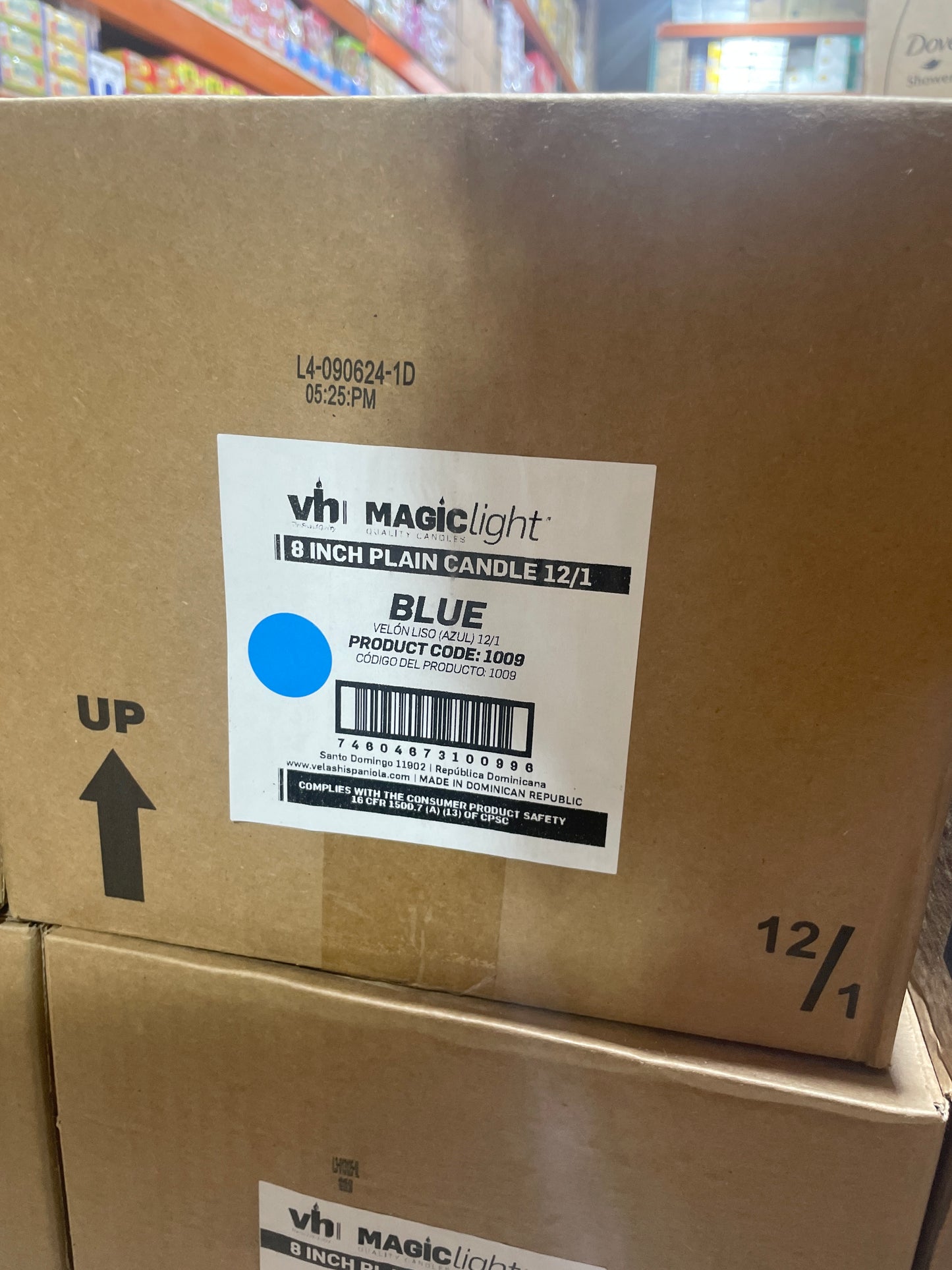 Sacred Light Candles Blue 12-9Oz