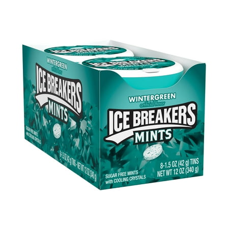 Sugar Free Mints, Wintergreen, 1.5-Ounce Tins, 8 Count,