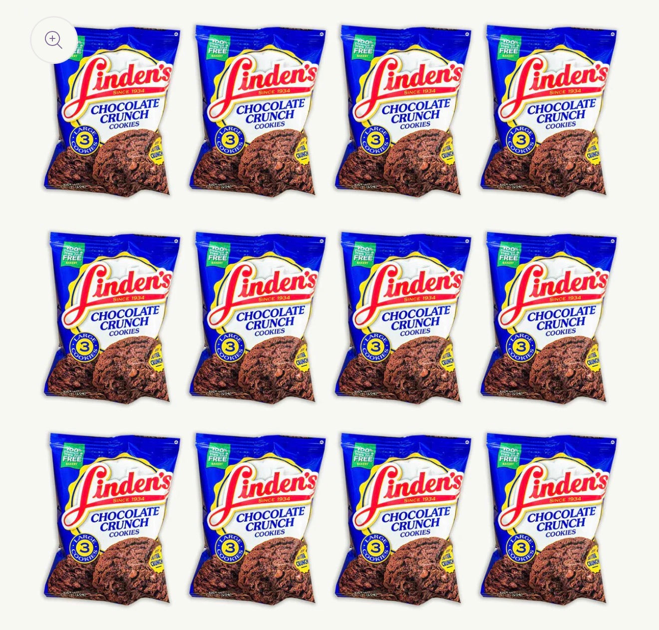 Linden's Cookies: Butter Crunch, Chocolate Chip and Chocolate Crunch | 12 Pack BLUE