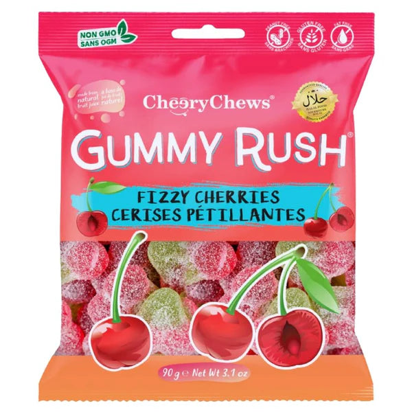 Gummy Rush Fizzy Cherries Gummies 12 Pack