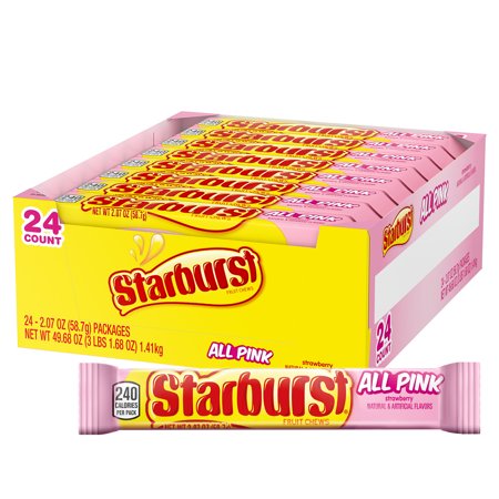 Starburst All Pink Fruit Chews Candy 49.68 Oz 24 Count