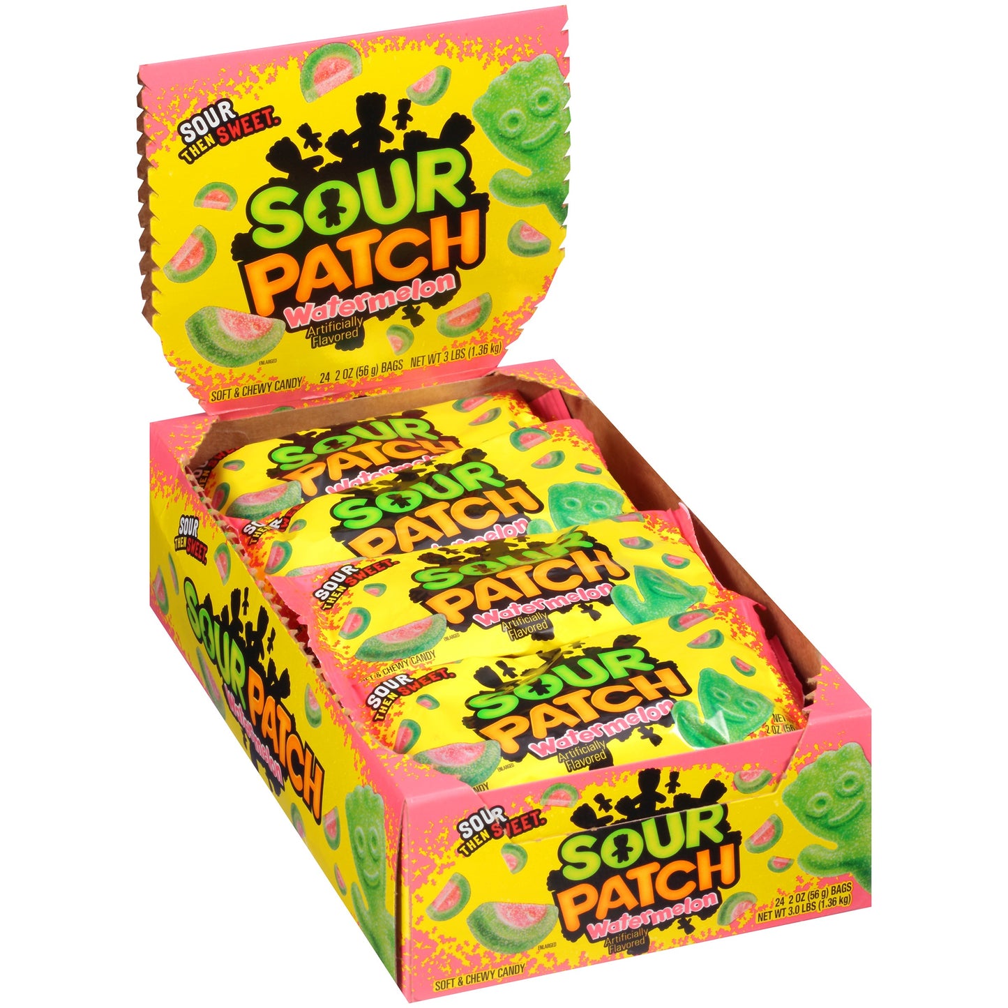 Sour Patch Kids Watermelon, 2 Oz, Box of 24 Pouches