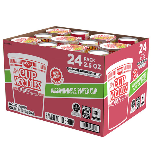 Nissin Cup Noodles Beef 24pk/2.5oz