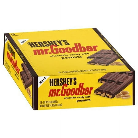 Candy Bar, Peanuts in Milk Chocolate, 2.6-Ounce Bars (Pack of 18)k