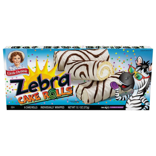 Little Debbie Zebra Cake Rolls 2.2Oz, (6 Count)