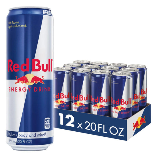 RedBull Original Energy Drink 20Oz, (12 Count)