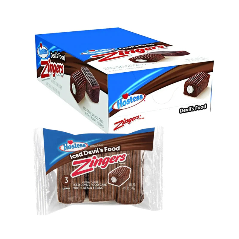 Hostess Chocolate Iced Devil’s Zingers 6-3.81Oz