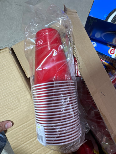 True Brands 16Oz Red Cup 12 pack of 24. - Deli Supplies