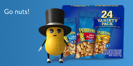 PLANTERS Peanuts & Cashews Nuts Variety Pack 1.7 Oz, 24 Count