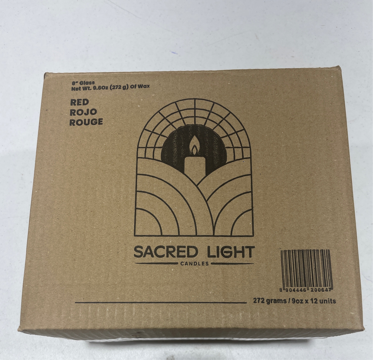 Sacred Light Candles Red 12-9Oz