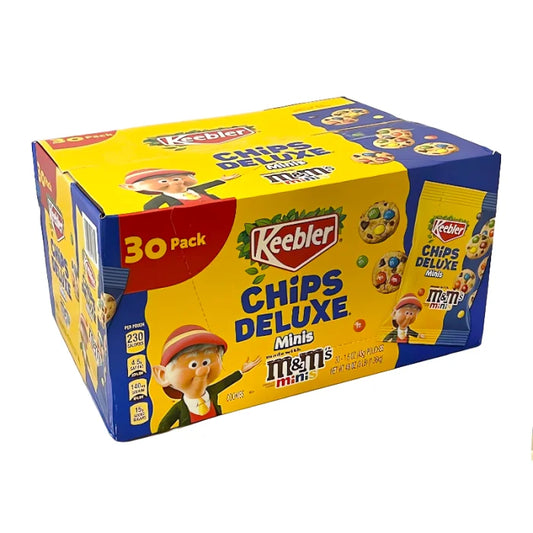 Keebler Fudge Stripes Minis,M&M Shortbread Cookies Coated in Keebler Fudge, 30 ct./2 oz.