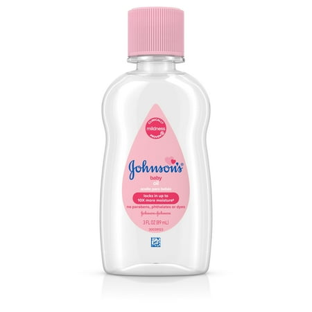 Johnson's Baby Oil - 3 oz Oil 8-Pack
