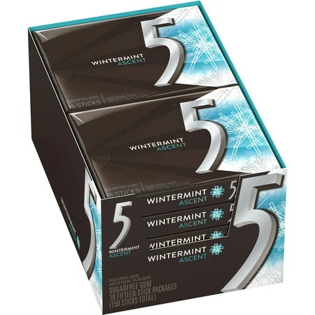 5 Gum - Wintermint Ascent Sugar Free 10pk/15sticks