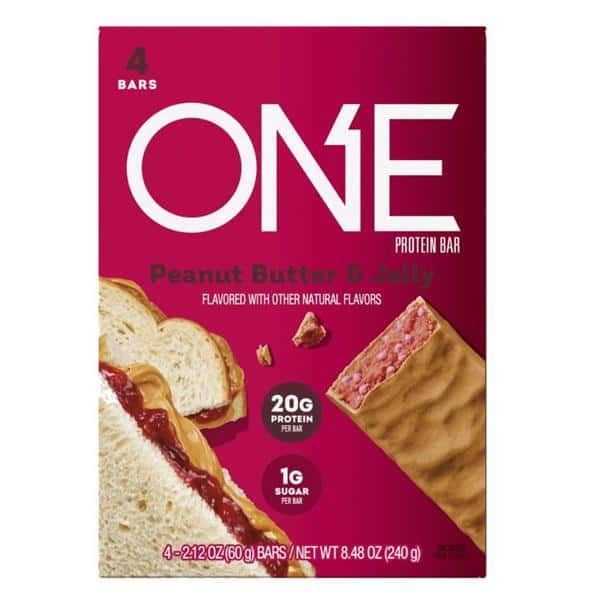 ONE Protein Bars, Peanut Butter & Jelly, Gluten Free Protein Bars