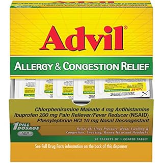 Advil Allergy and Congestion Relief Pain and Headache Reliever Ibuprofen Coated