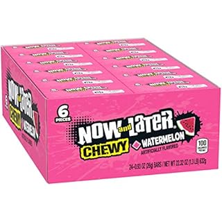 Now & Later Original Watermelon, .93 Ounce, Pack Of 24