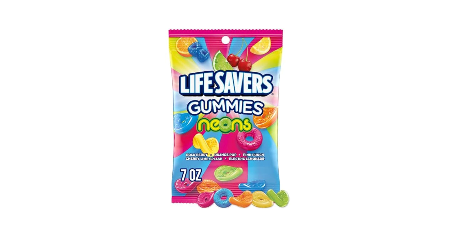 Lifesaver Gummi Neon 12-7Oz Brown Box