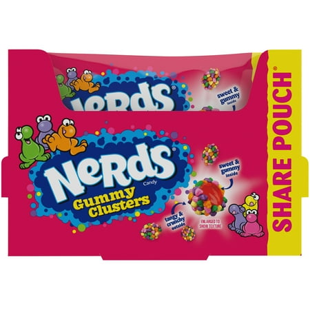 Nerds Rainbow Gummy Clusters Share Pack, 3 Oz, 12/PK