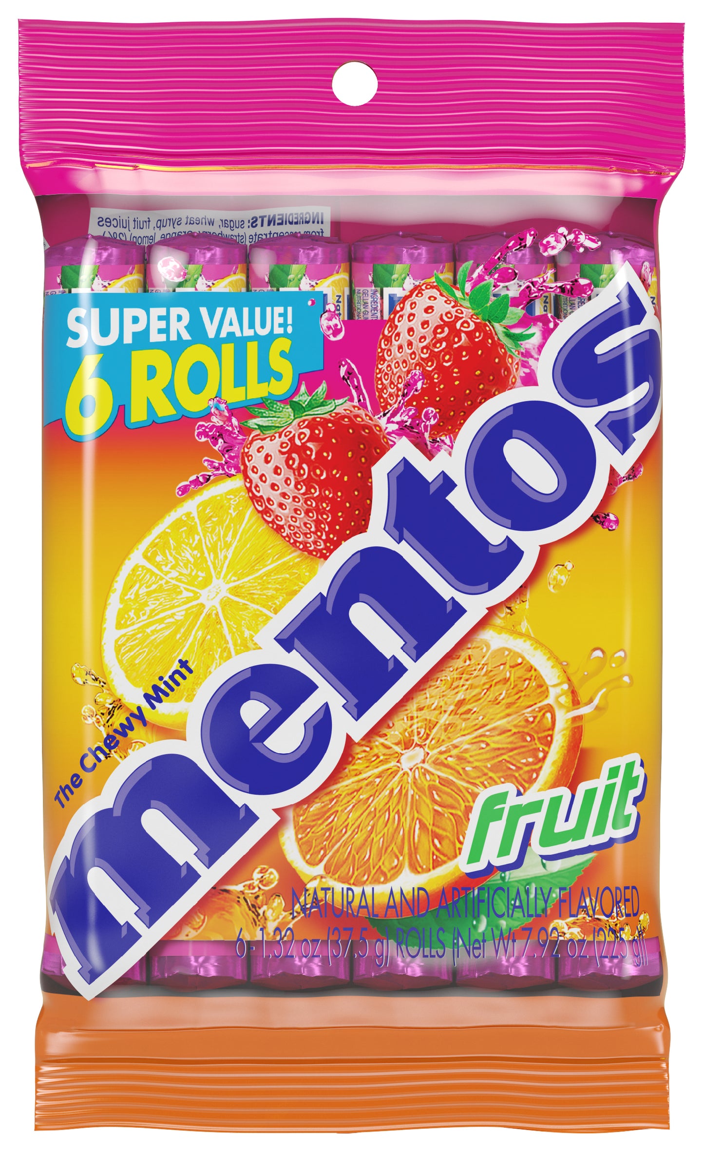 Mentos Candy, Mint Chewy Candy Roll,