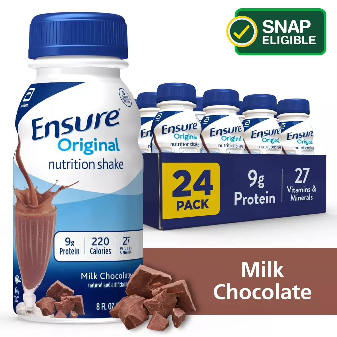 Ensure Plus Nutrition Shake Milk Chocolate - 6 Ct/48 Fl Oz