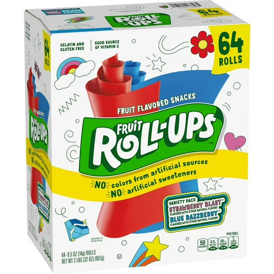 Fruit Roll-Ups 0.5Oz, (64 Count)