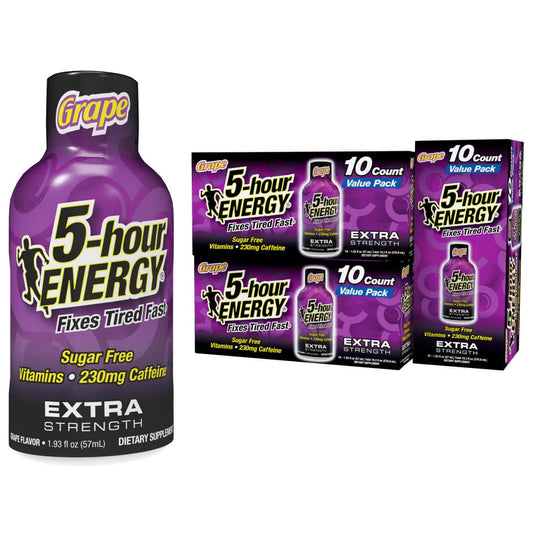 5-Hour Energy Extra Strength Energy Shot Grape 1.93 Fl Oz 12 Count