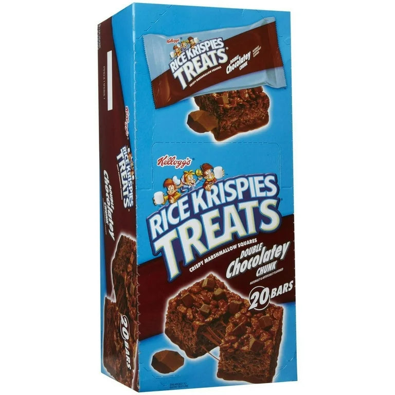 Kellogg’s Rice Krispies Treats Double Chocolate Original Size 20-1.3Oz