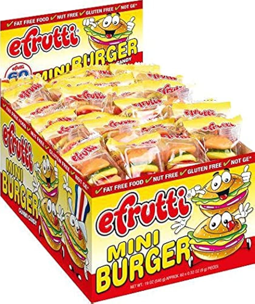 eFruitti MINI BURGER GUMMIES 8/60 COUNT