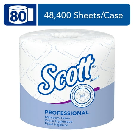Scott Standard Roll Bathroom Tissue, 2-Ply, 550 Sheets/Roll, 80/Carton