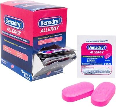 Benadryl 20/2s Display Box 20 Packets of 2 Pills BEN2 Medicine
