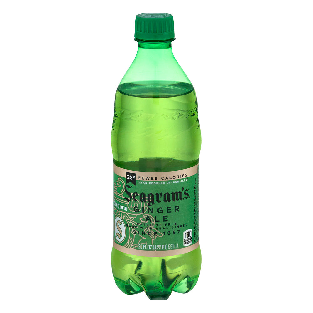Seagram's Ginger Ale Soda Soft Drink, 20 Fl oz 24 count