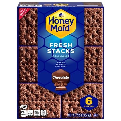 HONEY MAID Fresh Stacks Chocolate Graham Crackers, Travel Snacks, 12.2 oz