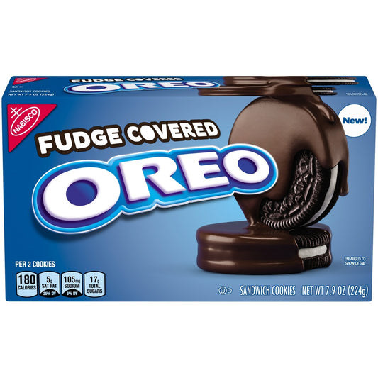 Nabisco Oreo Fudge Covered Chocolate Sandwich Cookies - 7.9 Oz