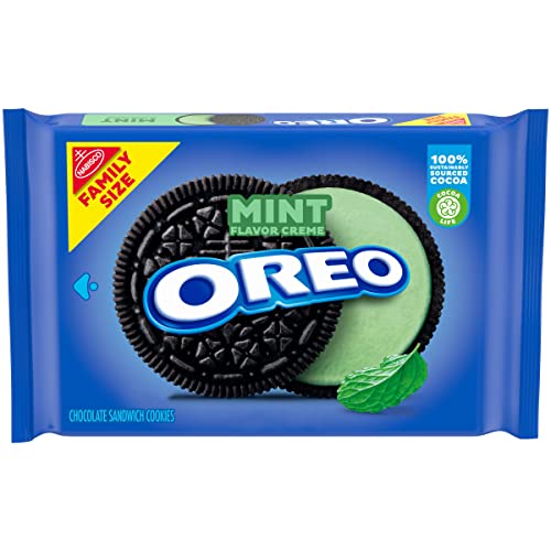 Oreo Mint Creme Chocolate Sandwich Cookies Family Size - 18.71oz