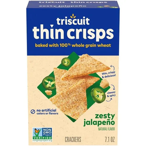 Triscuit Thin Crisps Zesty Jalapeno Whole Grain Wheat 7.1 Ounce