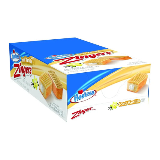 Hostess Iced Vanilla Zingers 3.81 oz – Pack of 6