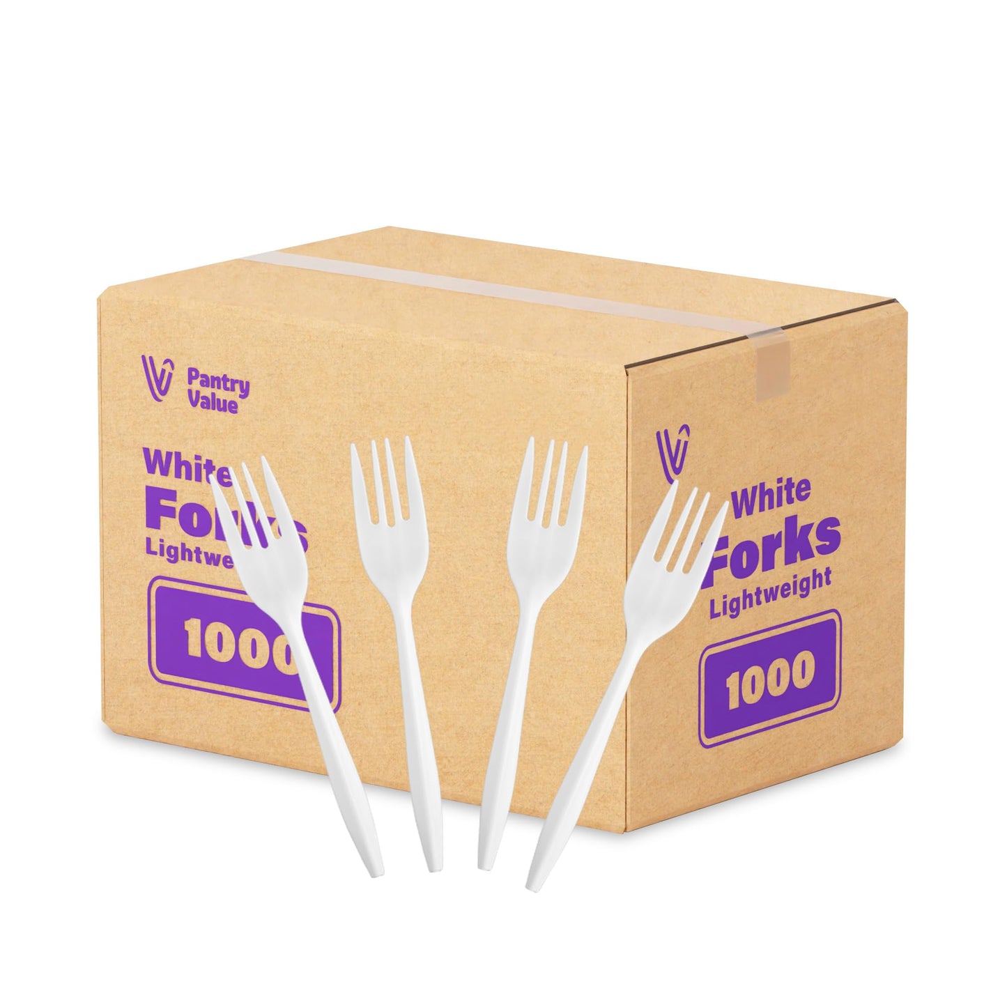 Individual Medium White Forks 1000/cs