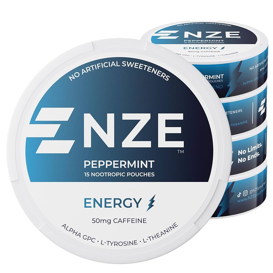 NZE Energy Premium Nootropic Pouch – Peppermint Flavor