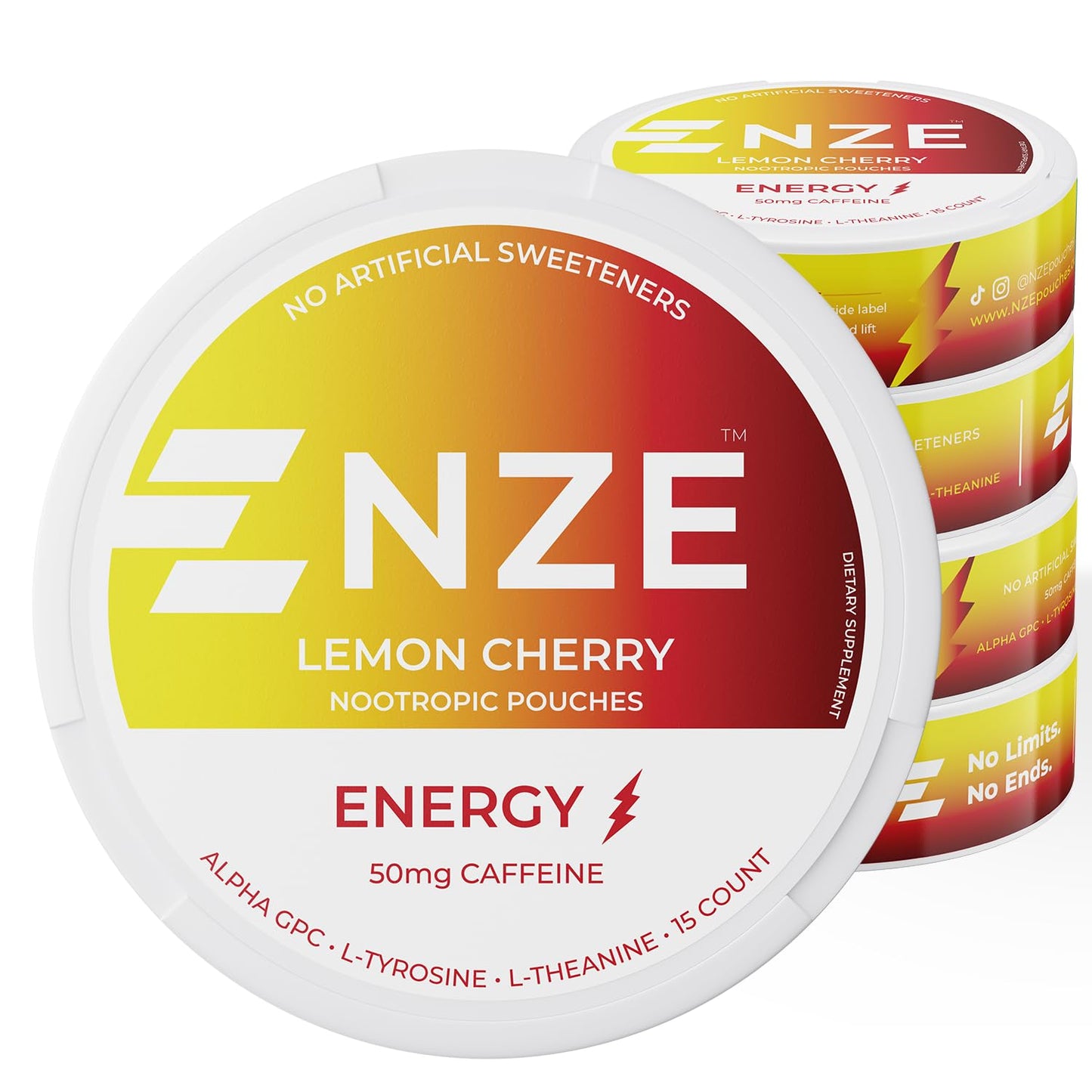 NZE Energy Premium Nootropic Pouch – Lemon Cherry Flavor